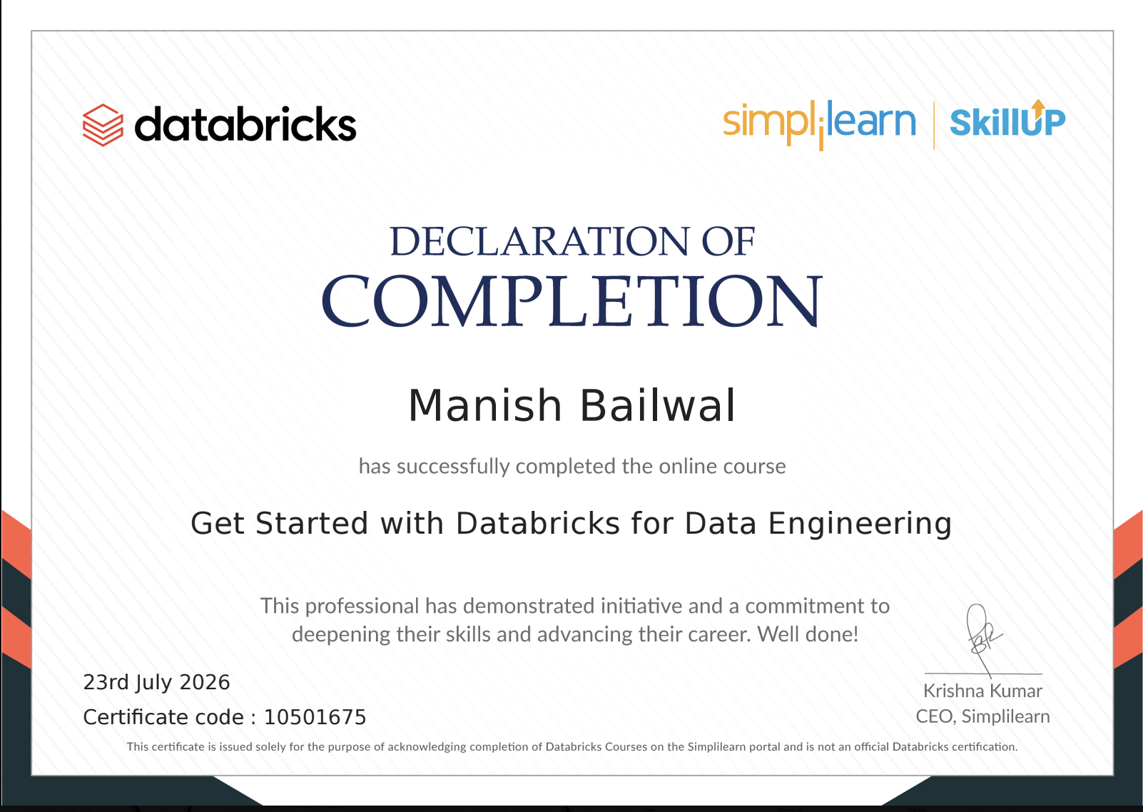 Databricks for Data Engineering Certification