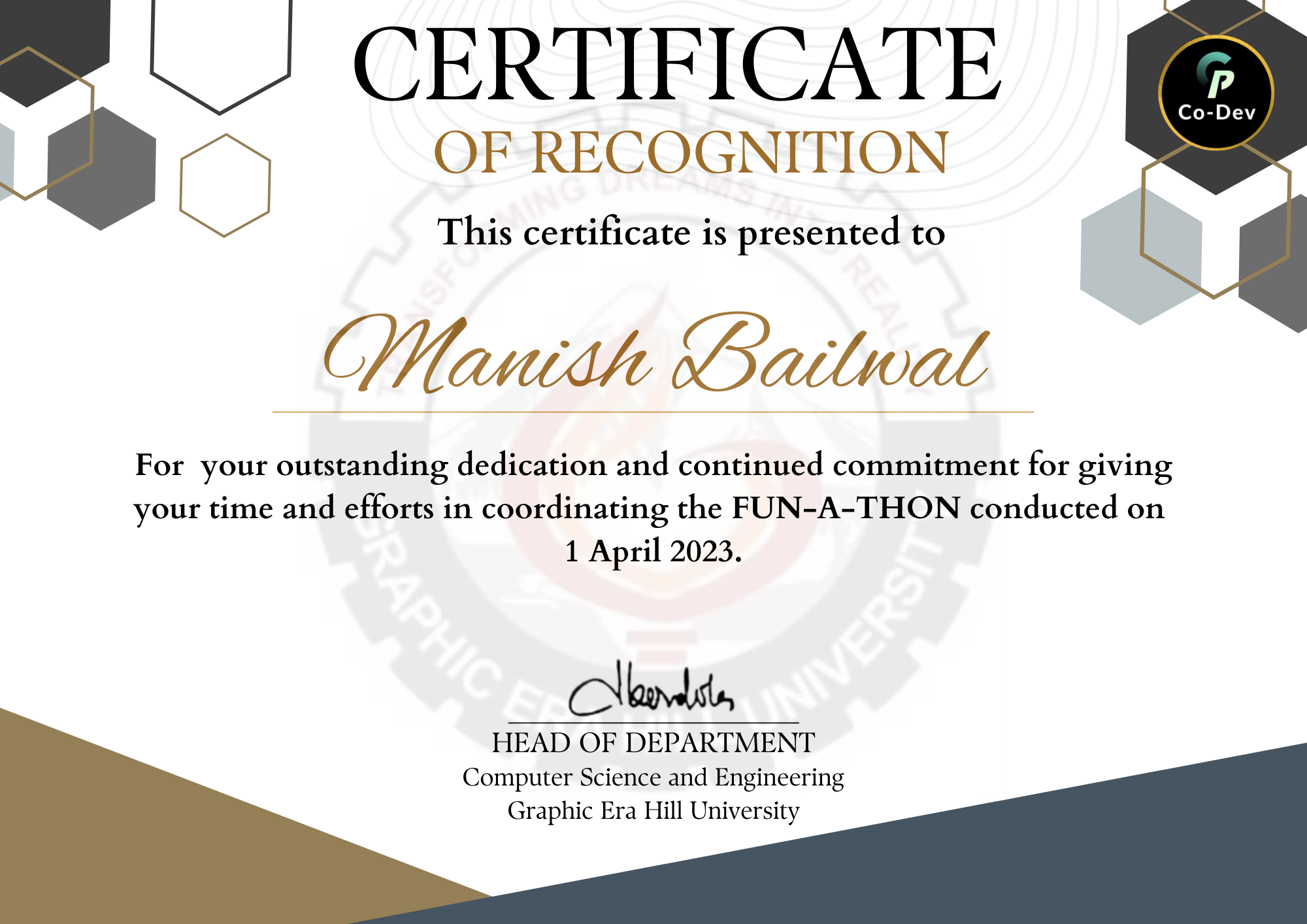 Funathon Certificate