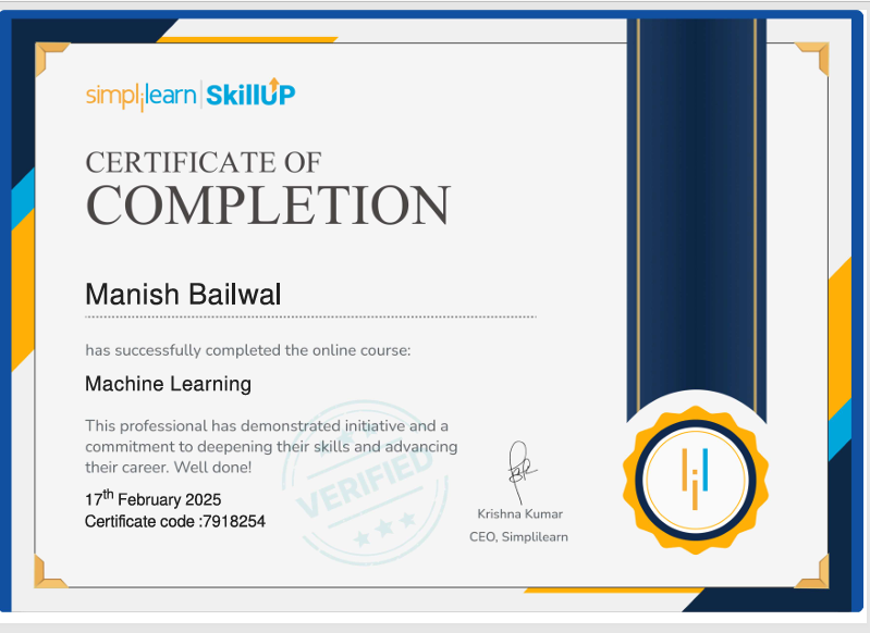 Machine Learning Certification